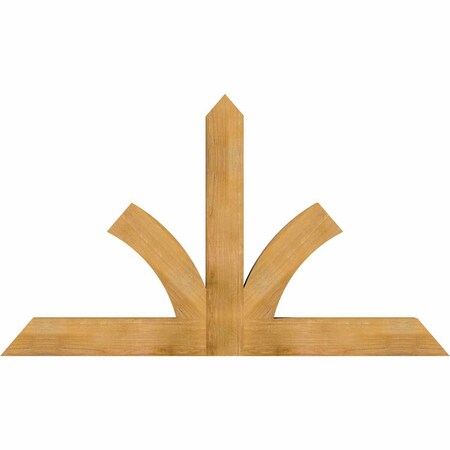Ekena Millwork Richland Rough Sawn Timber Gable Bracket, Western Red Cedar, 72"W x 42"H x 4"D x 6"F, 14/12 Pitch GBW072X42X0406RIC00RWR